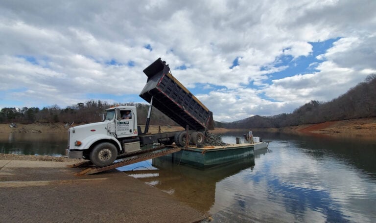Dump-truck-on-barge