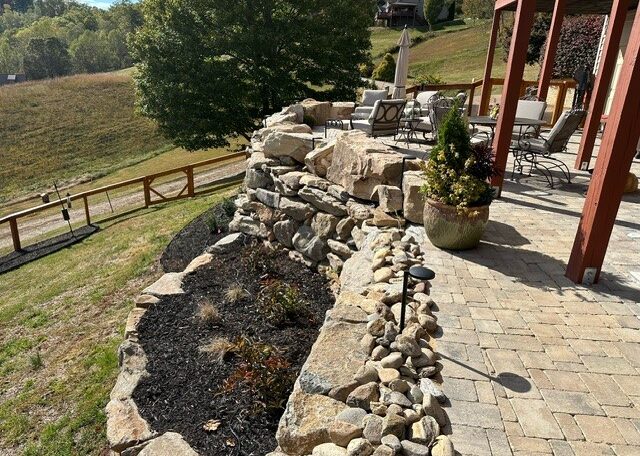 patio and wall