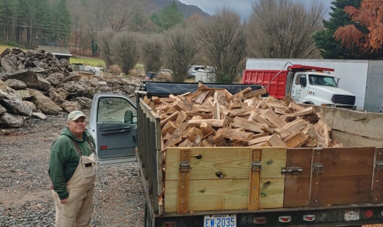 Firewood in truck