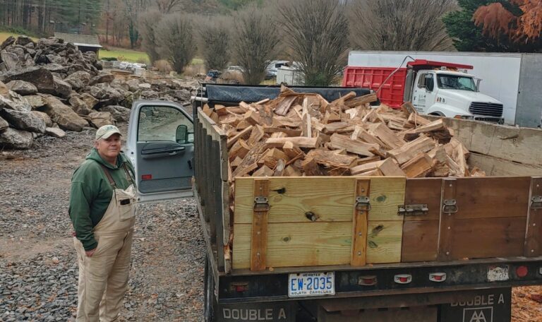 Firewood in truck